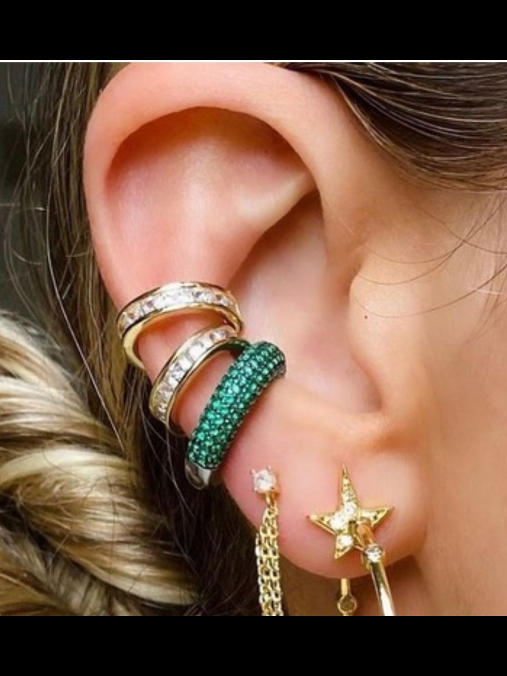 ISO Melinda Maria GREEN Ear Cuff